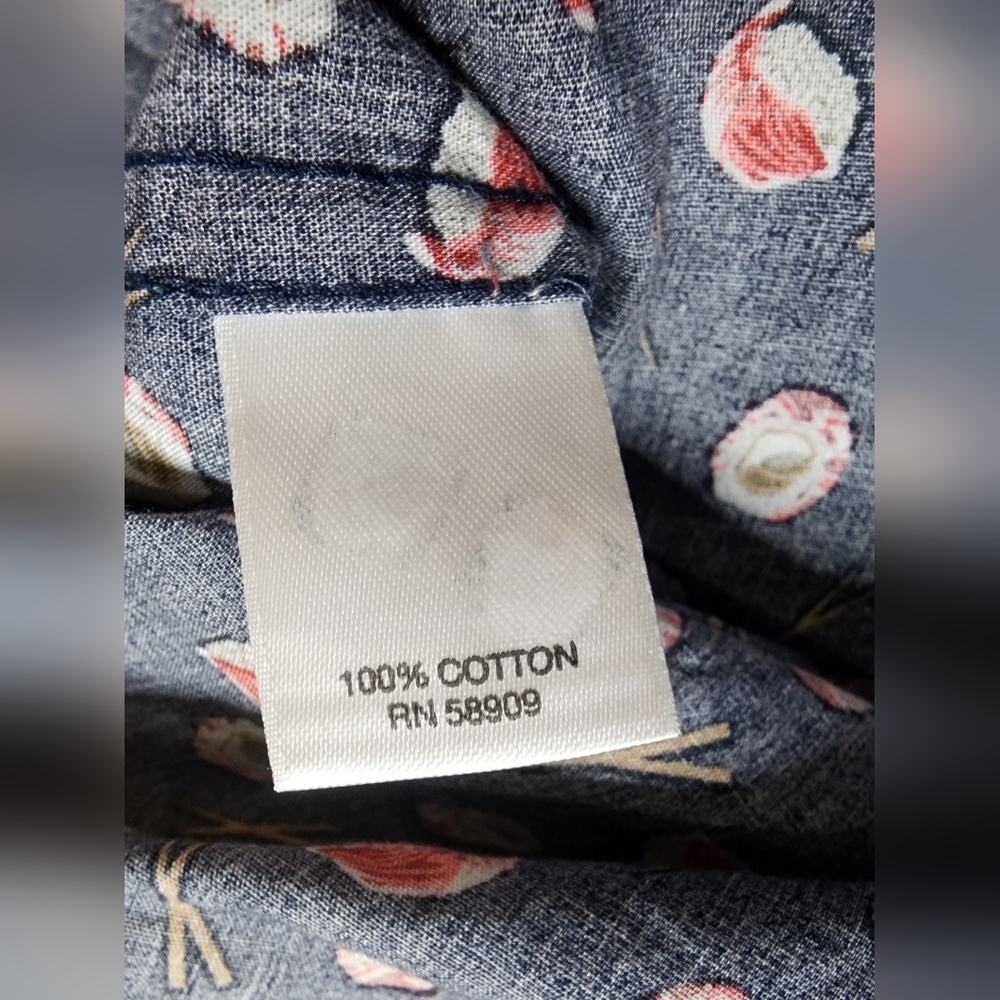 ROWM Sushi Print Cotton Button Down, XL - Picture 2 of 7